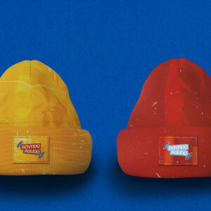 Gorro tejido – Rojo / Amarillo